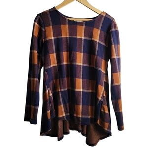 Plaid Long Sleeve Women's Top